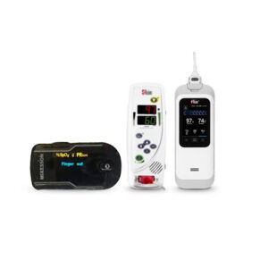 a small, painless electronic device clipped onto a finger to measure blood oxygen saturation (SpO₂) and pulse rate